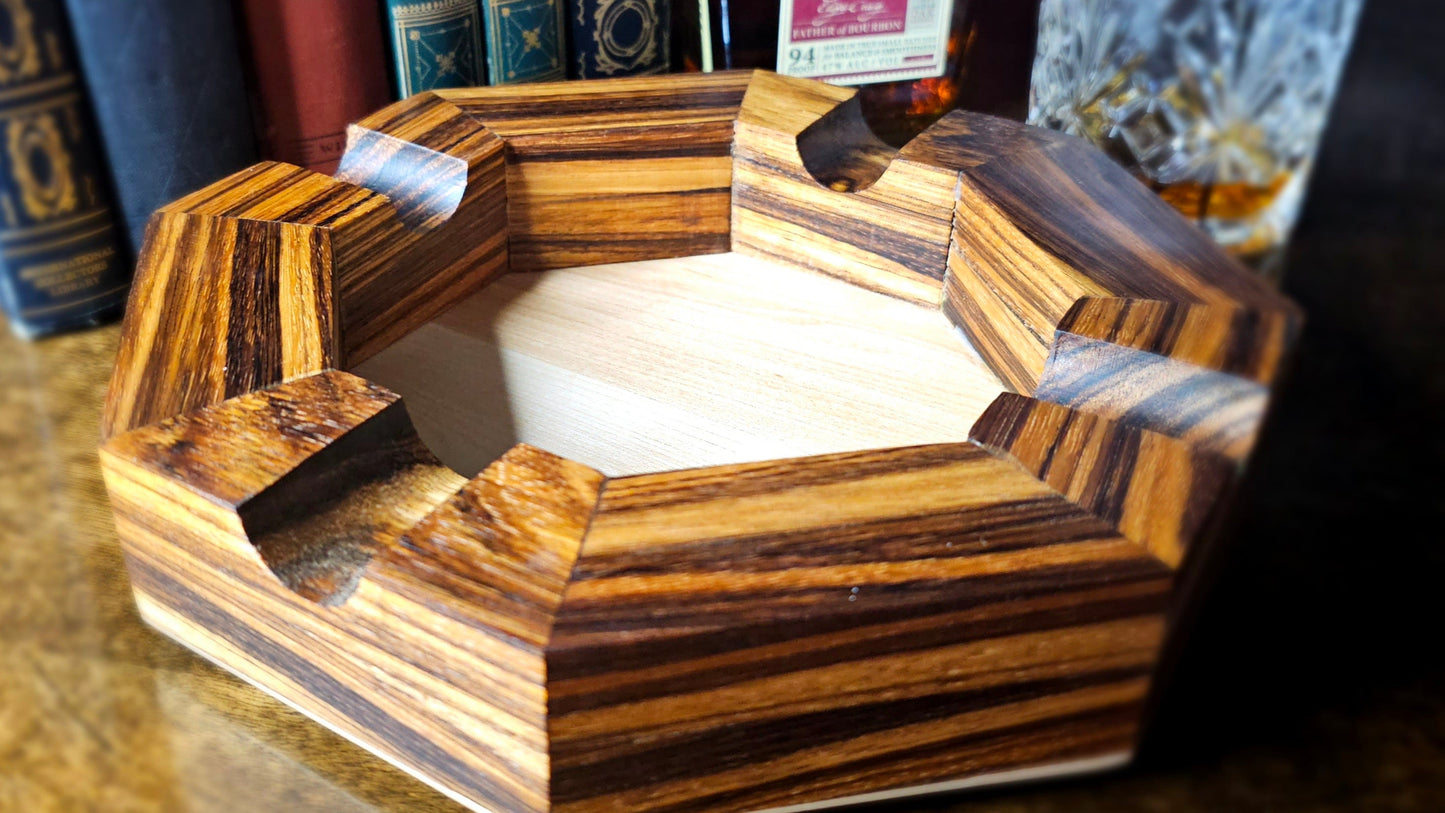 Black Limba Hardwood Ashtray