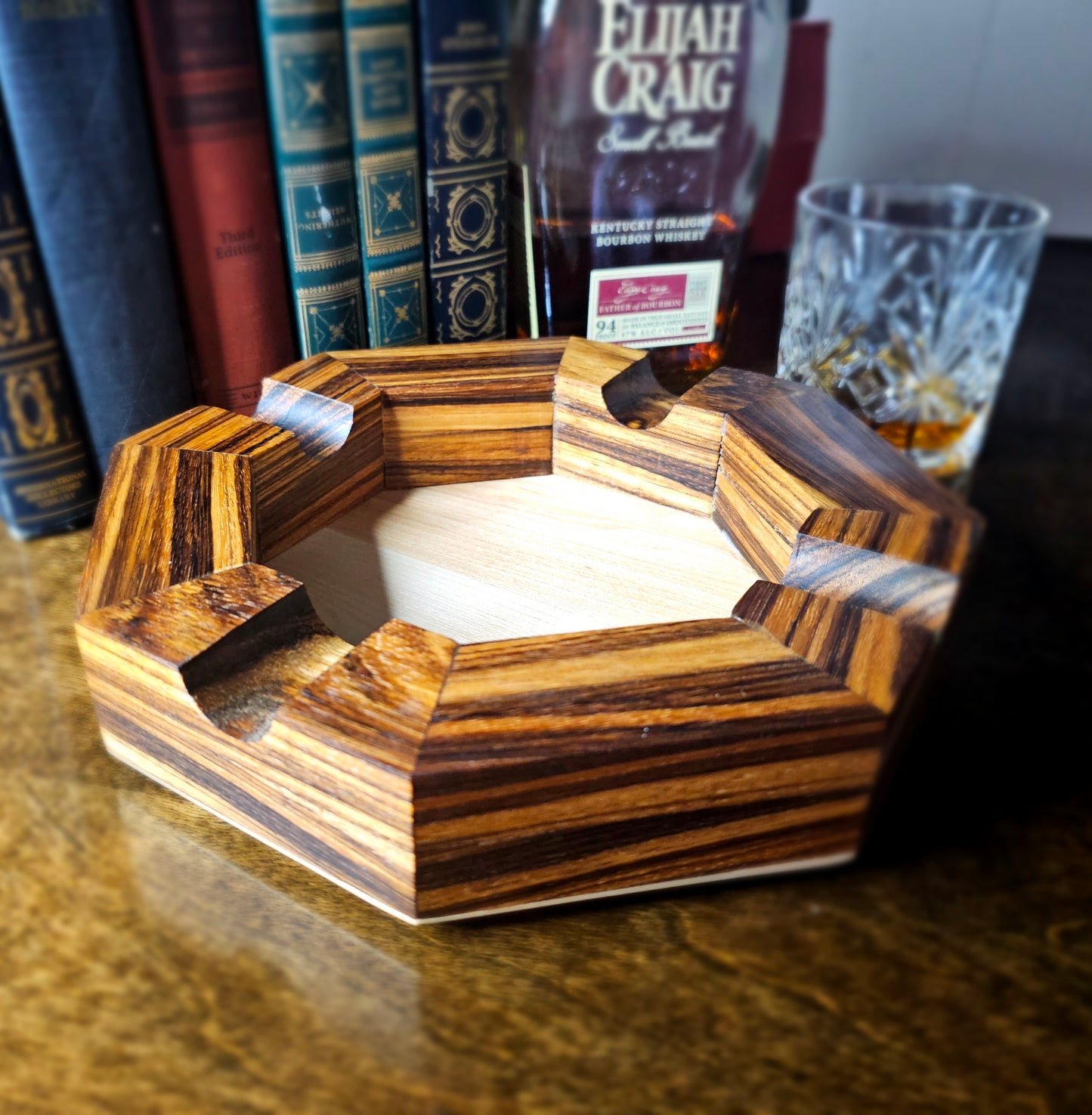 Black Limba Hardwood Ashtray