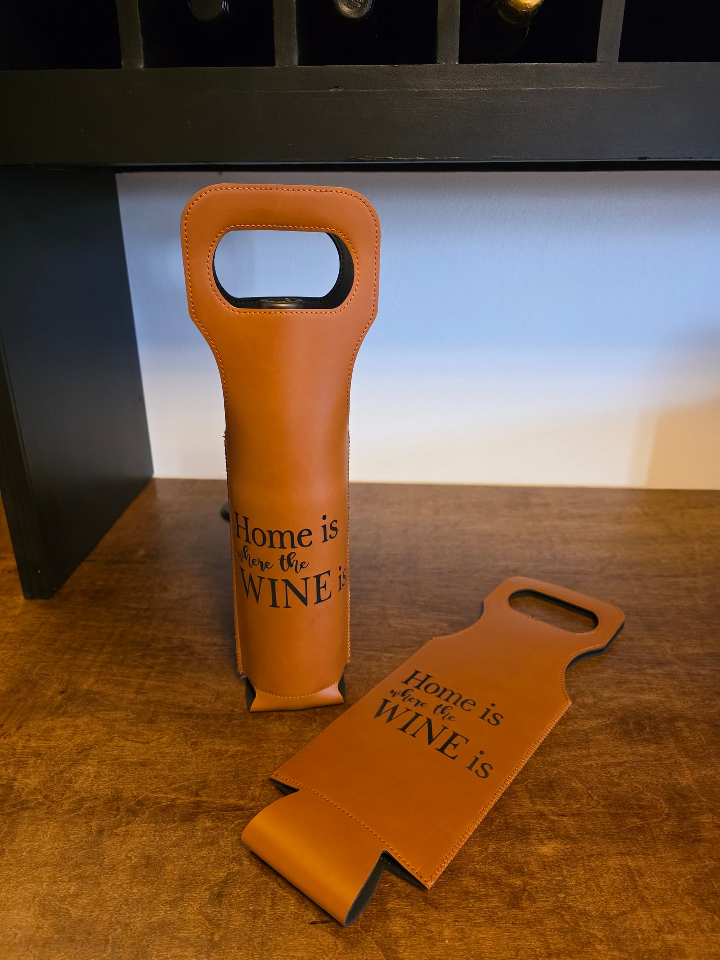 WineSling™ – Customizable Leatherette Wine Carrier