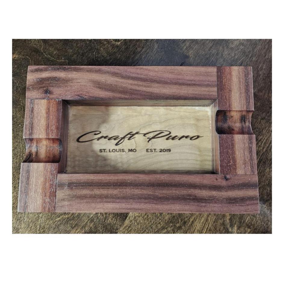 Custom Laser Engraved Rectangular Cigar Ashtray