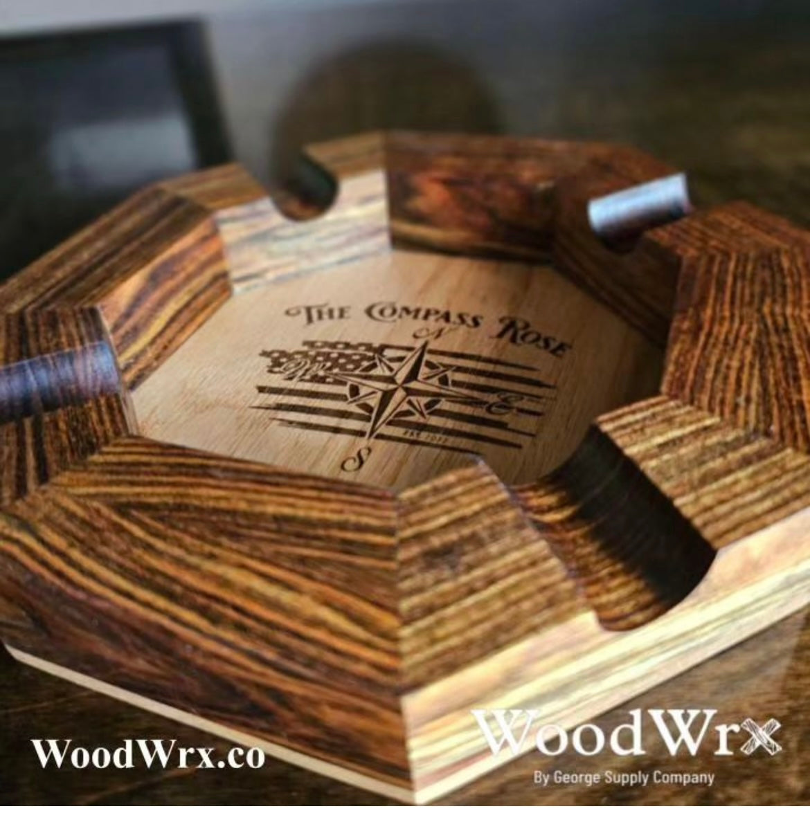 Custom Laser Engraved Cigar Ashtray