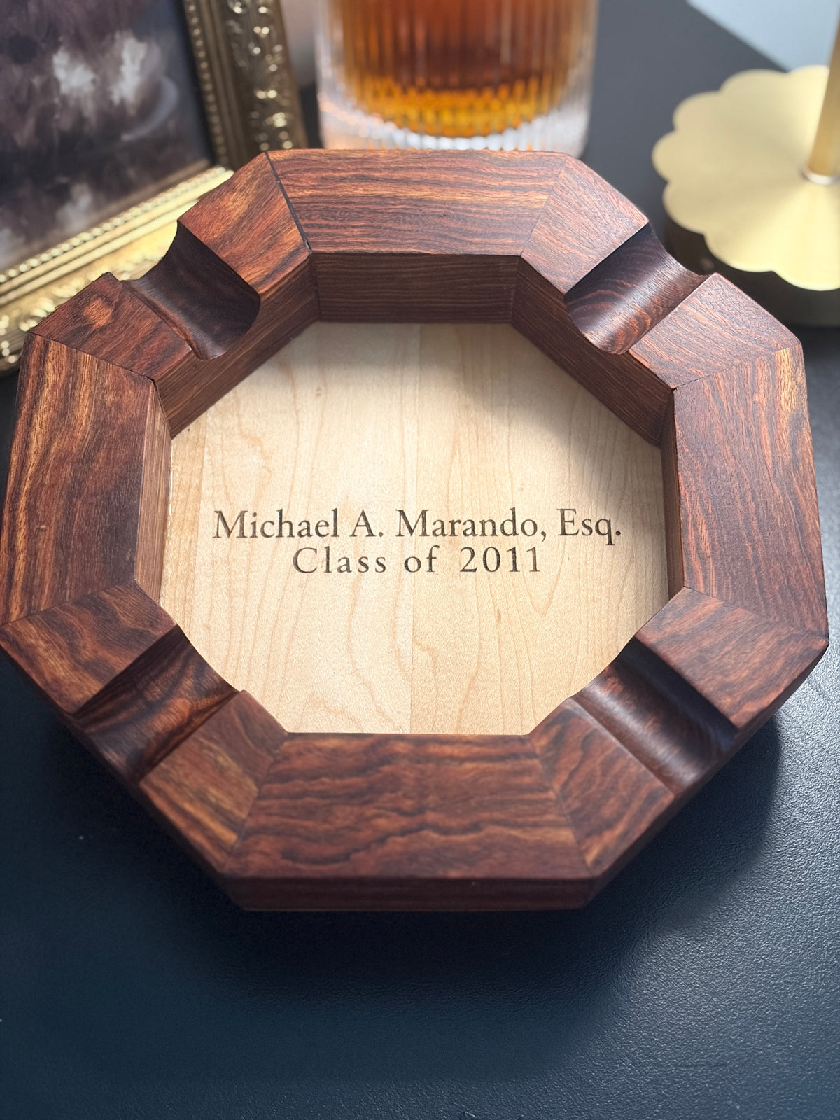 Custom Laser Engraved Cigar Ashtray