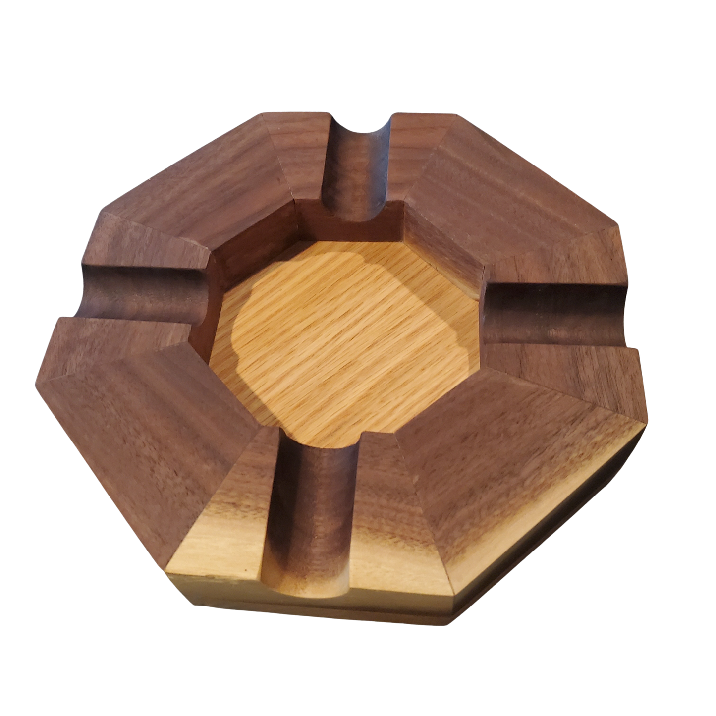 Walnut and Oak Cigar Ashtray