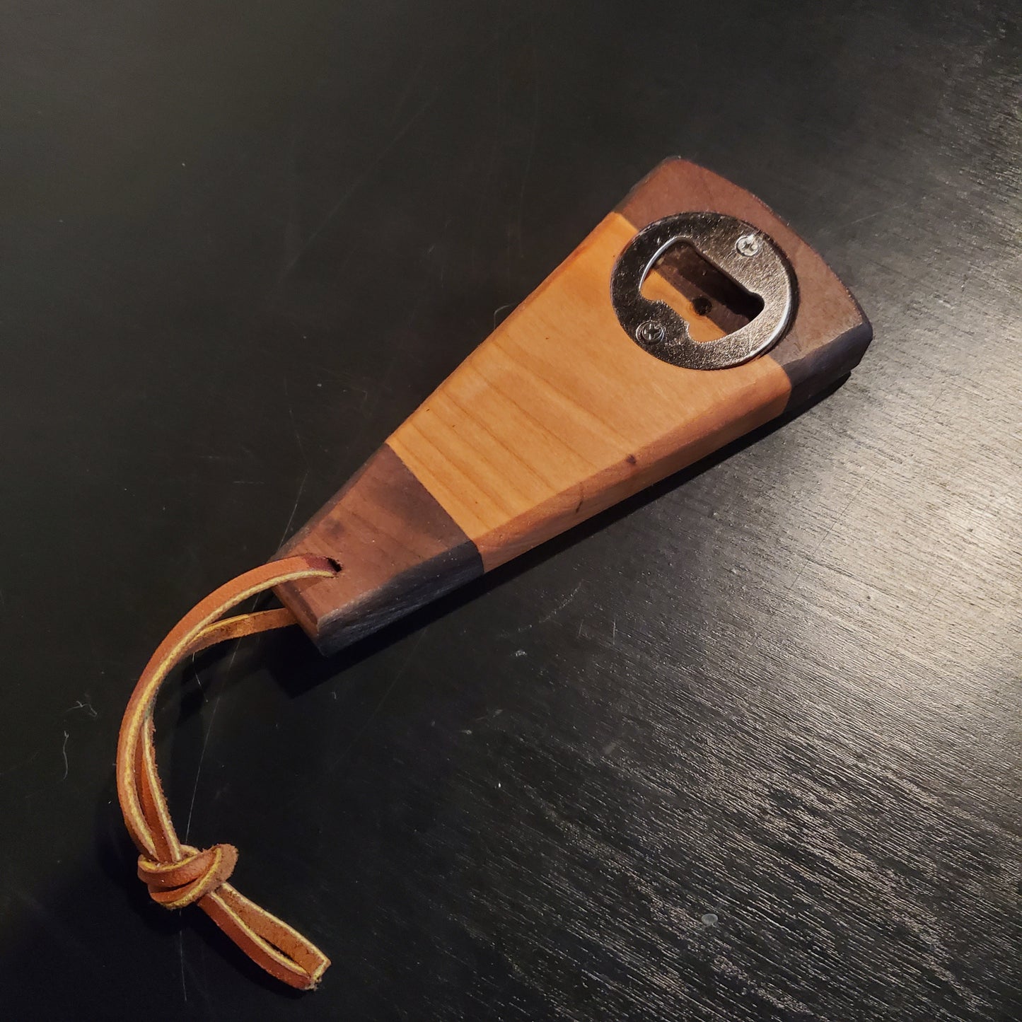 Walnut and Cherry Bottle Opener