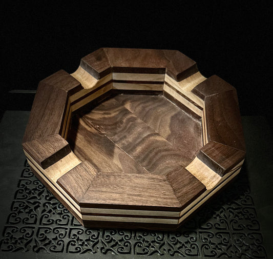 Walnut and Maple Cigar Ashtray